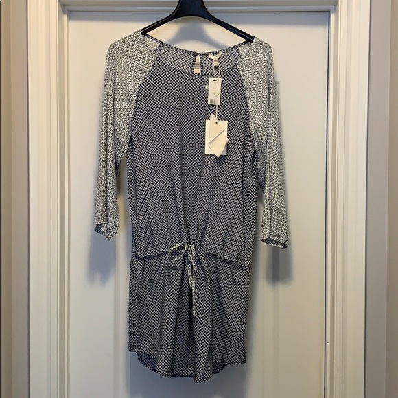 Joie Navy and White pattered Dress - Picture 1 of 5